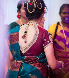 Pattu saree deals blouse back designs